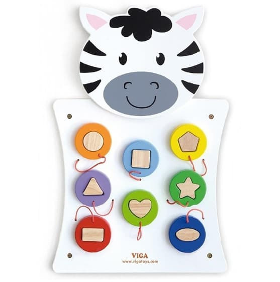 viga wall game zebra shape sorter