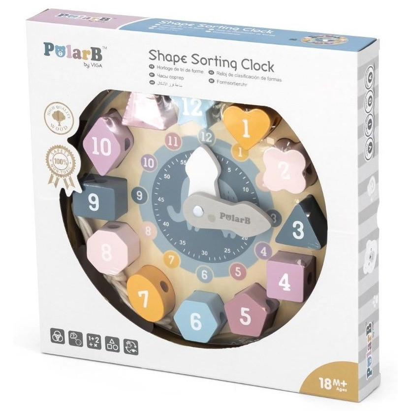 PolarB Shape Sorting Clock in box