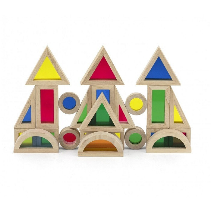 Viga Light & Colour Rainbow Blocks 24pcs Set 1