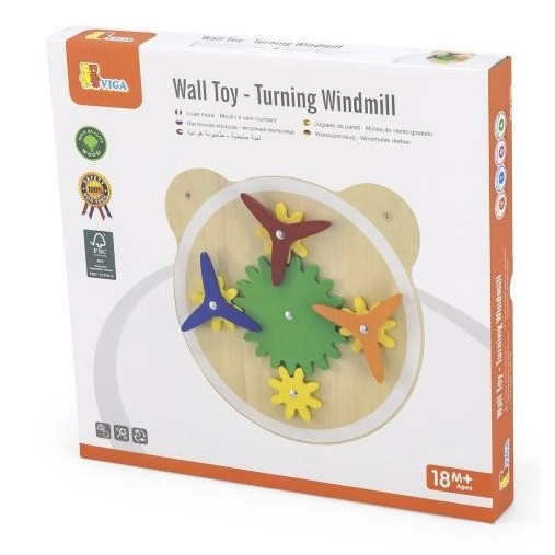 Viga Wall Toy - Turning Windmill in Box