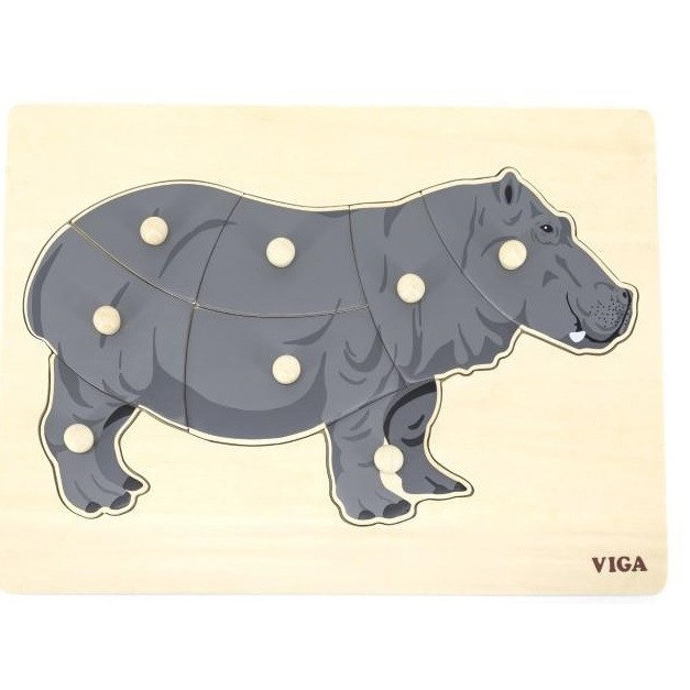 Viga Montessori Puzzle Hippo
