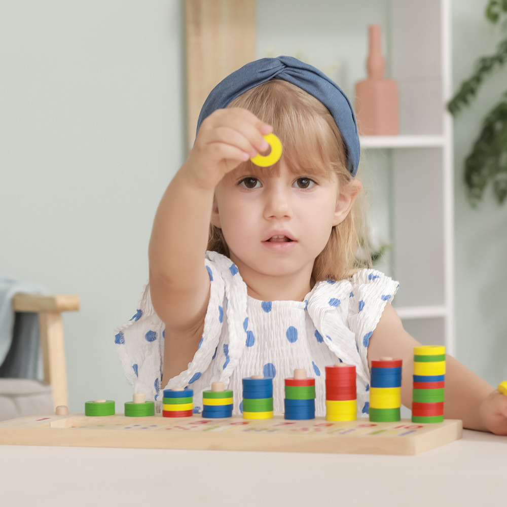 Viga Count and Match Numbers Montessori Puzzle Educational Toy