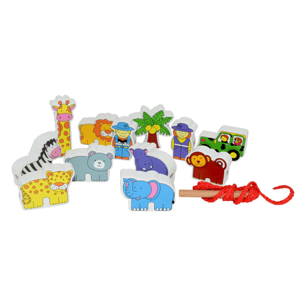 Viga Zoo Animals Lacing Blocks
