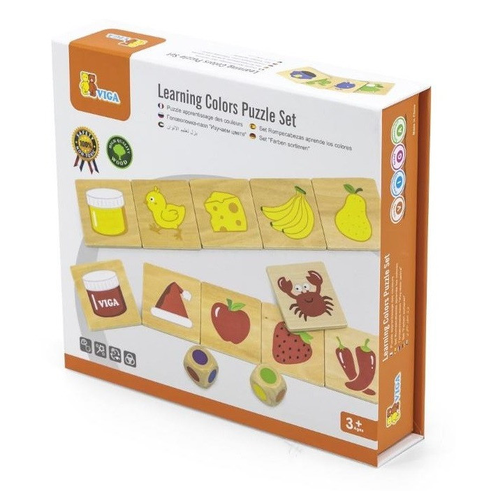 Viga Learning Colours Puzzle Set Box