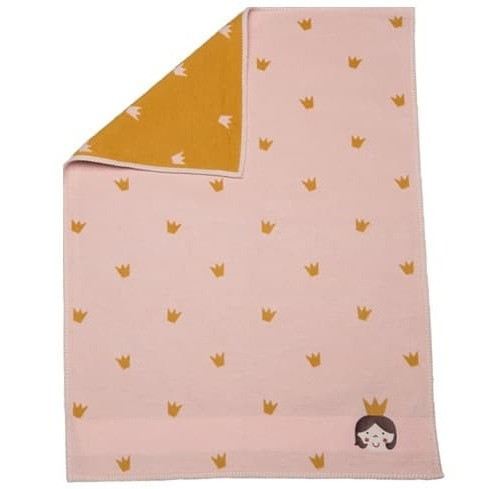 David Fussenegger Rose Princess Embroidered Lena Organic Cotton Bassinet Blanket