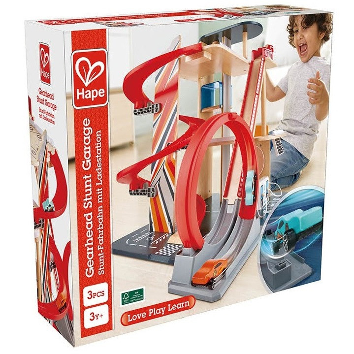 Hape Gearhead Stunt Garage in Box