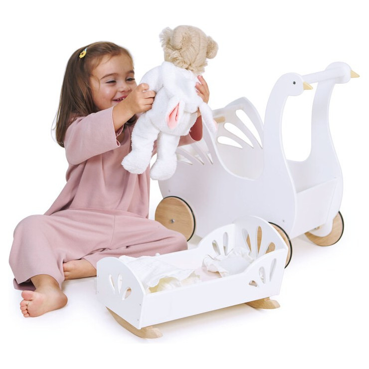 Tender Leaf Sweet Swan Doll Bed - image 9