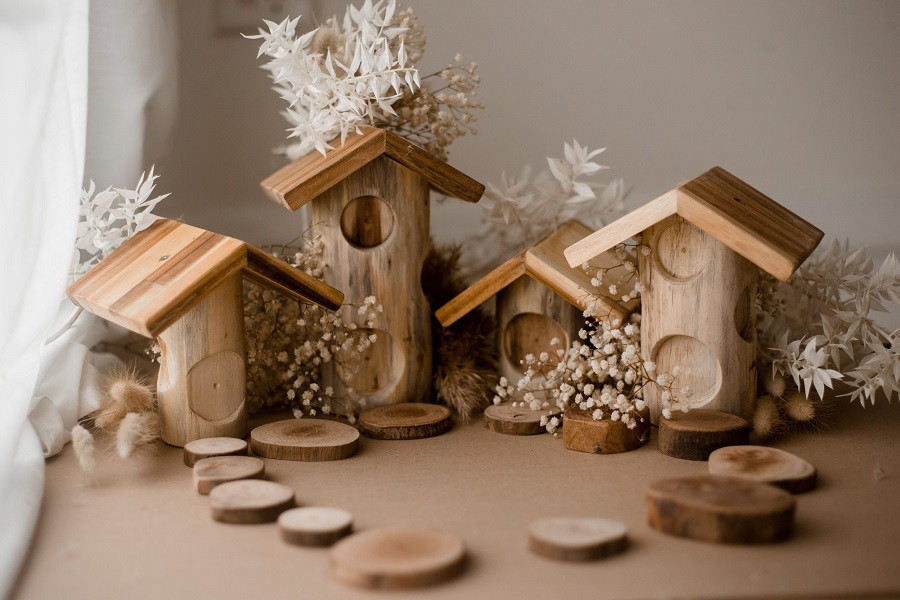 Qtoys Light Tree Log Houses