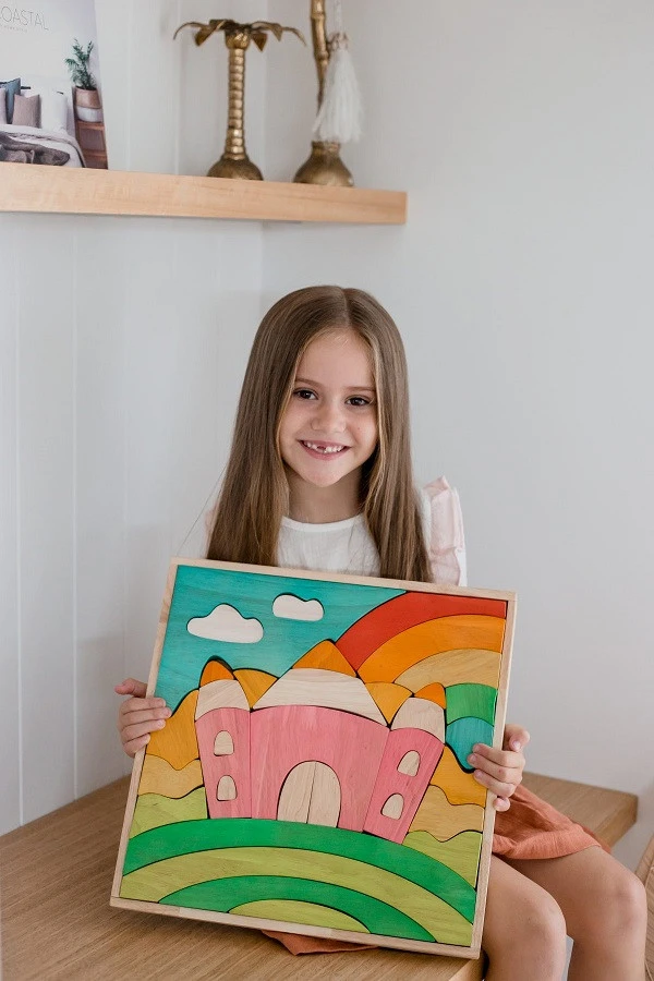 The irregular shapes will offer creative challenges to kids and adults alike!