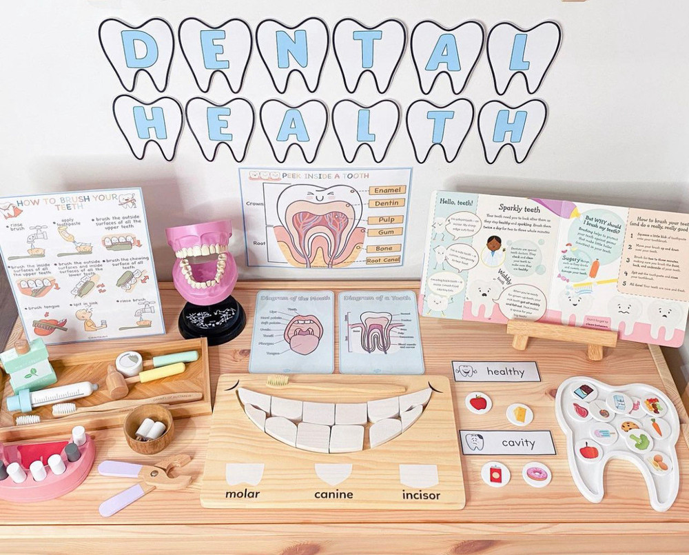 qtoys teeth dentist puzzle in play set up