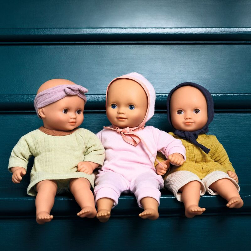 Djeco Pistachio Pomea Soft Body Dolls together