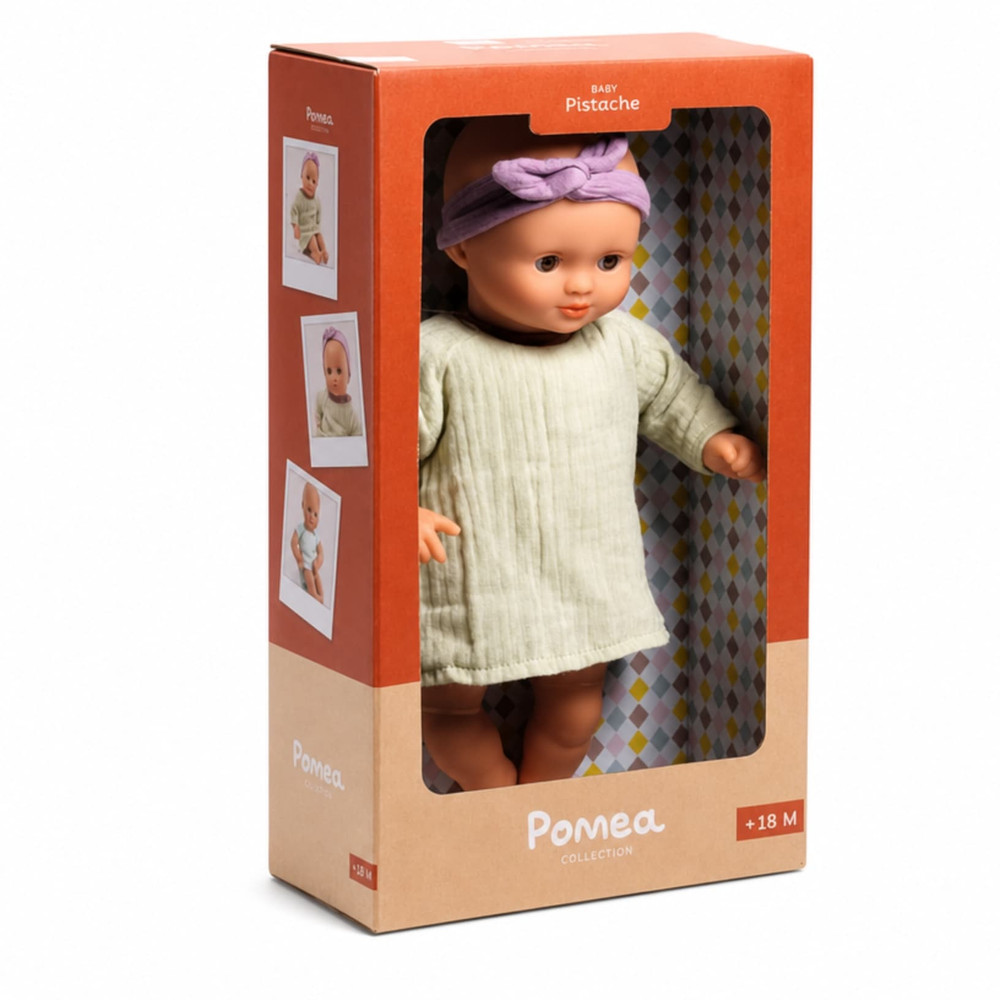 Djeco Pistachio Pomea Soft Body Doll in box
