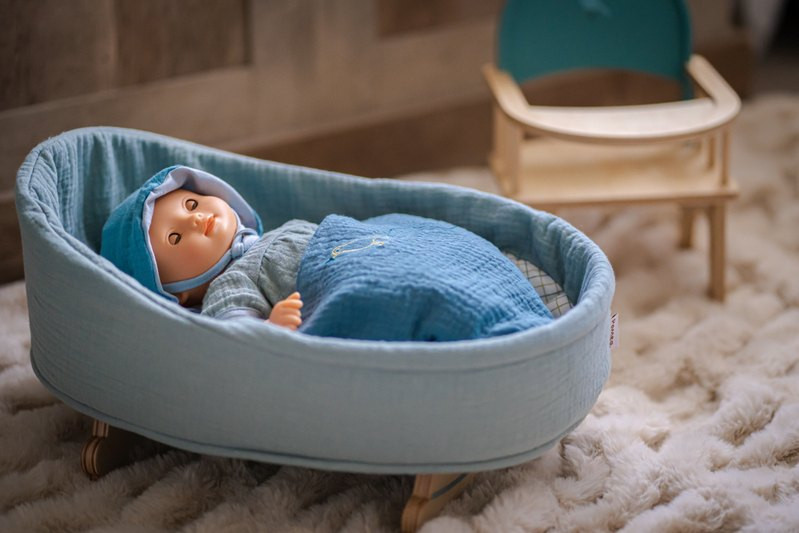 Djeco Blue Dream Doll Rocking Cradle - image 12