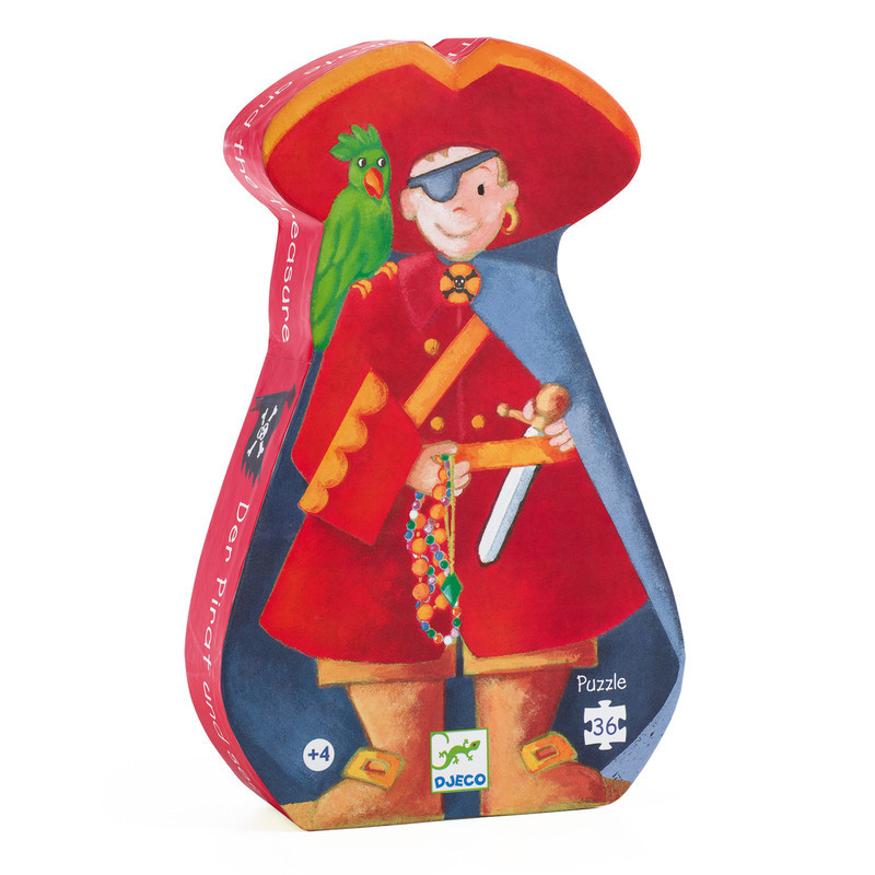 Djeco Pirate and Treasure 36pc Silhouette Puzzle Box