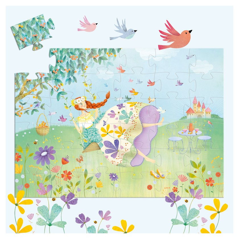Djeco The Princess Of Spring 36pc Silhouette Puzzle - image 7
