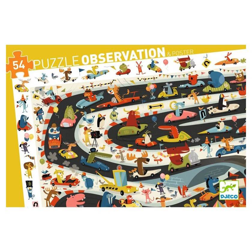 Djeco Car Rally 54pc Observation Puzzle - image 5