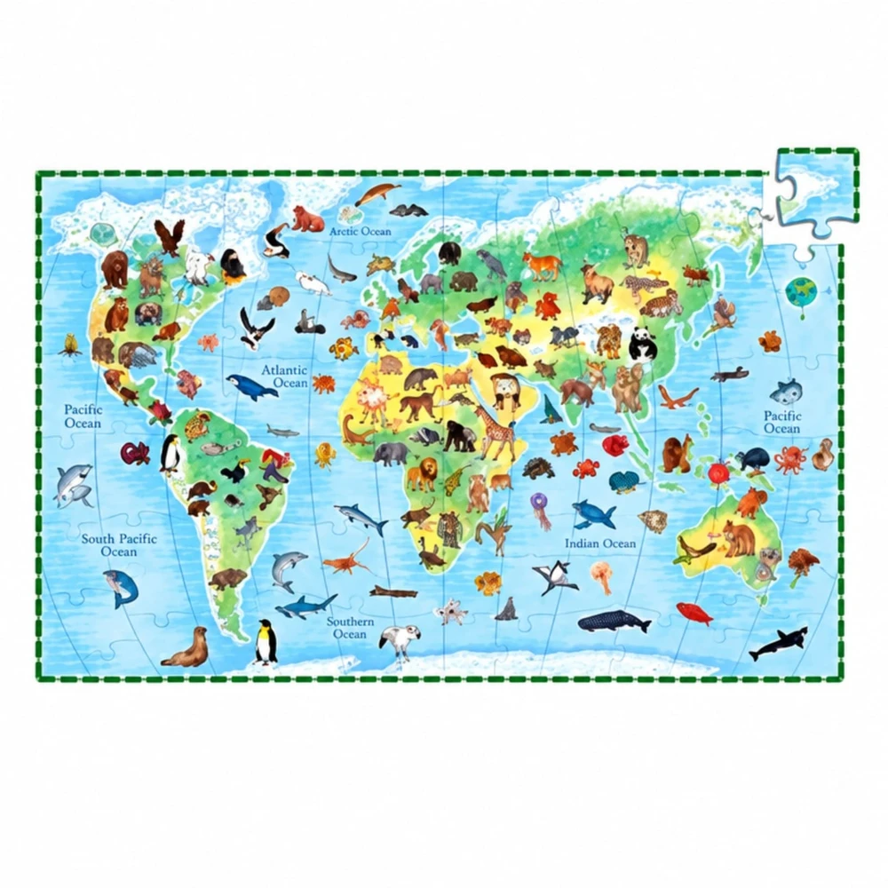 Djeco World Animals 100pc Observation Puzzle 