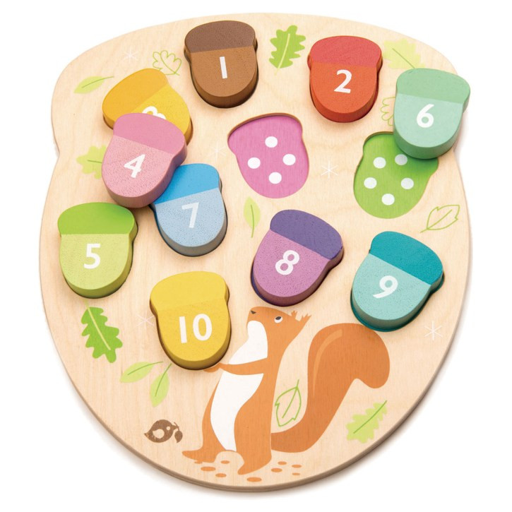 Tender Leaf How Many Acorns Wooden Puzzle