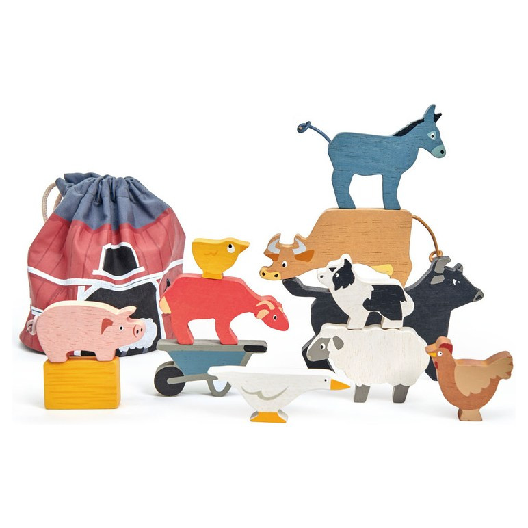 Tender Leaf Stacking Farmyard Animals with Bag - image 2