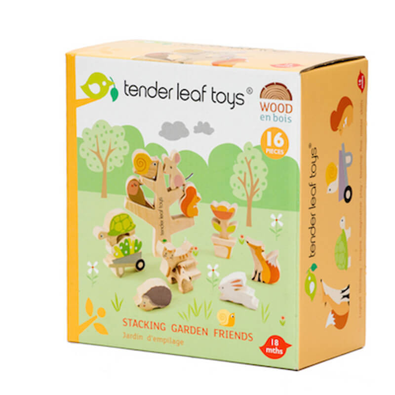 Tender Leaf Stacking Garden Animal Friends box detail