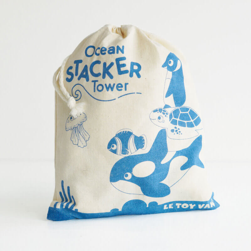 Le Toy Van Petilou Ocean Stacking Animals Bag