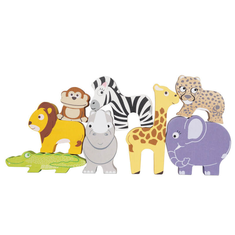 Le Toy Van Petilou Africa Stacking Animals & Bag 3