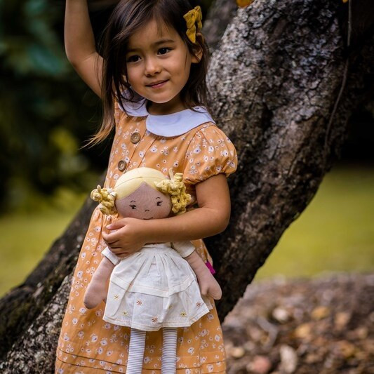 Bonikka Priscy Linen Doll with Blonde Hair - image 10