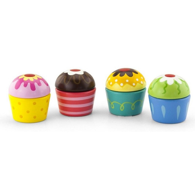 Viga Wooden Cupcakes 4pc