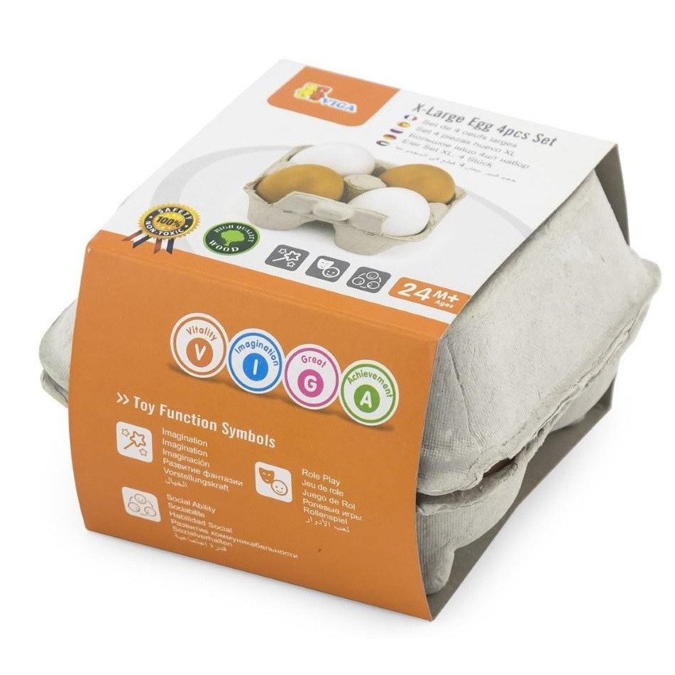 X-Large Egg 4pcs Set in packaging - 2