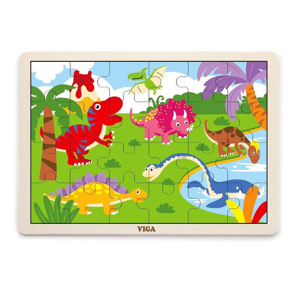Viga 24 Pc Dinosaur Puzzle - full picture