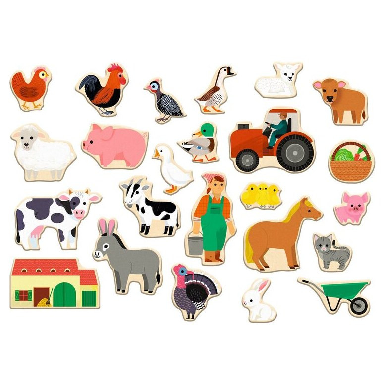 Djeco Wooden Magnetic Farm Set