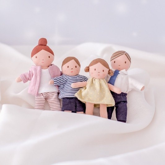 Bonikka Tiny Doll Family of 4 - image 7
