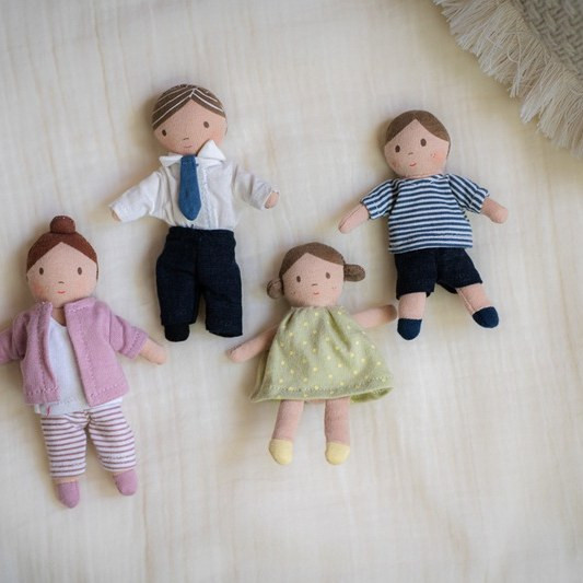 Bonikka Tiny Doll Family of 4 - image 11