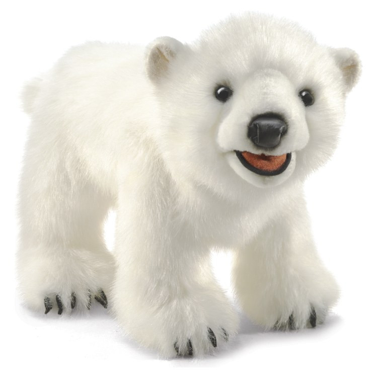 Folkmanis Polar Bear Cub Hand Puppet