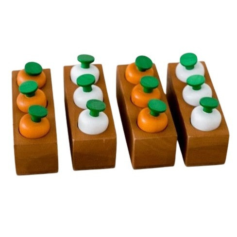 wooden carrot patch toy