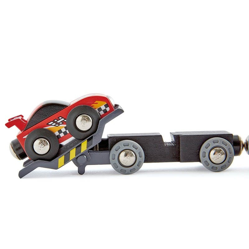 Hape Race Car Transporter with ramp to load up cars