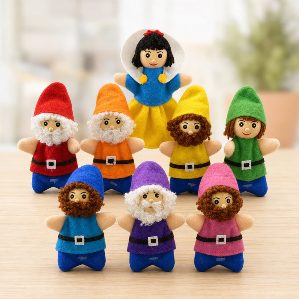 snow white finger puppets