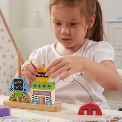  Viga Robot Stacking Blocks Girl