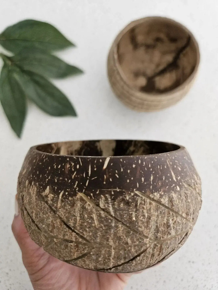 qtoys fish bone pattern coconut bowl 1