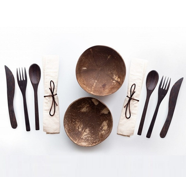Coconut Bowls And Utensils