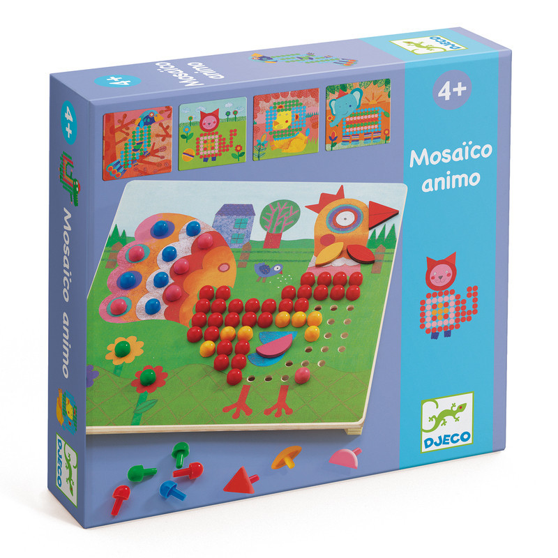 Djeco Animo Mosaico Peg Board in box