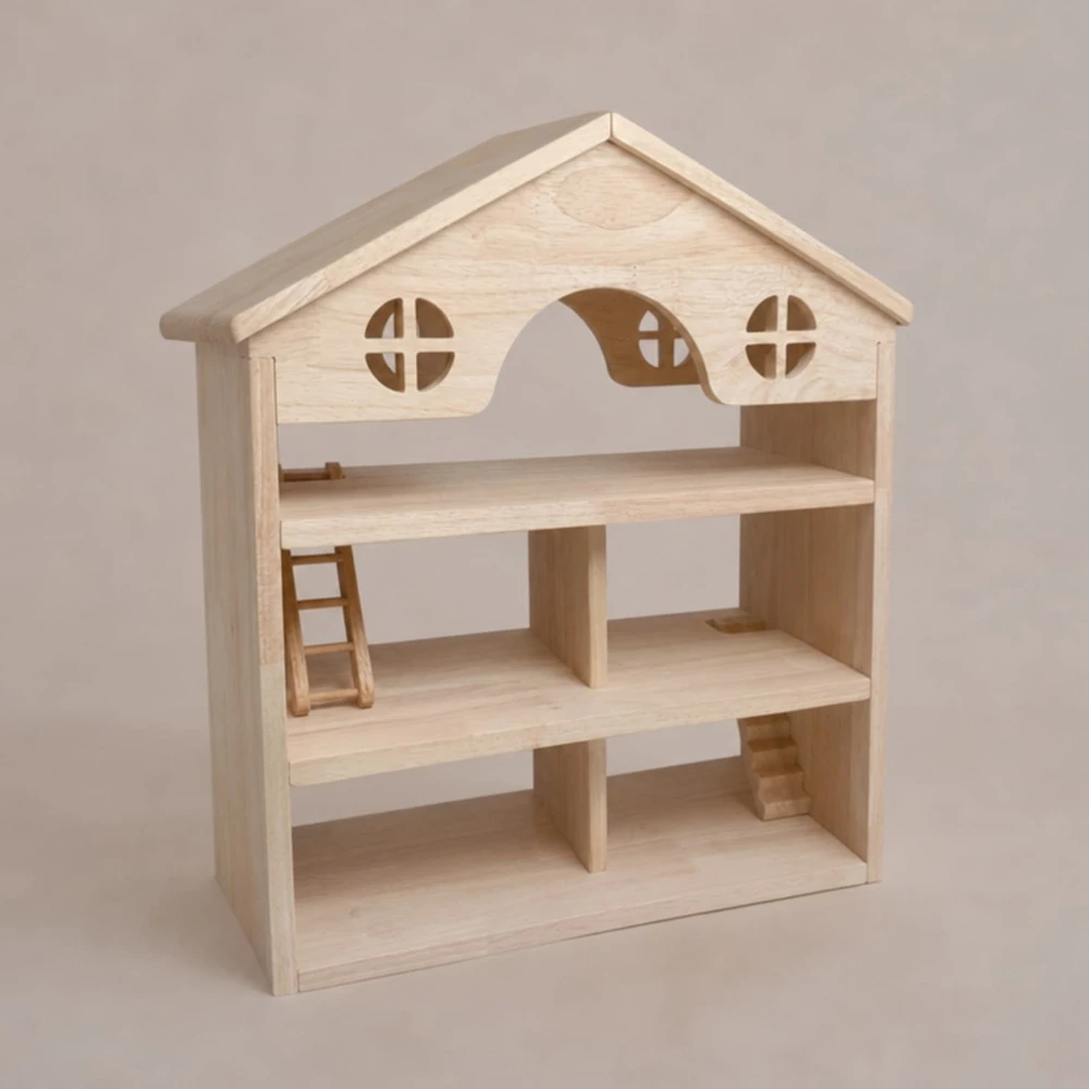Qtoys Classic Wooden Dollhouse 4