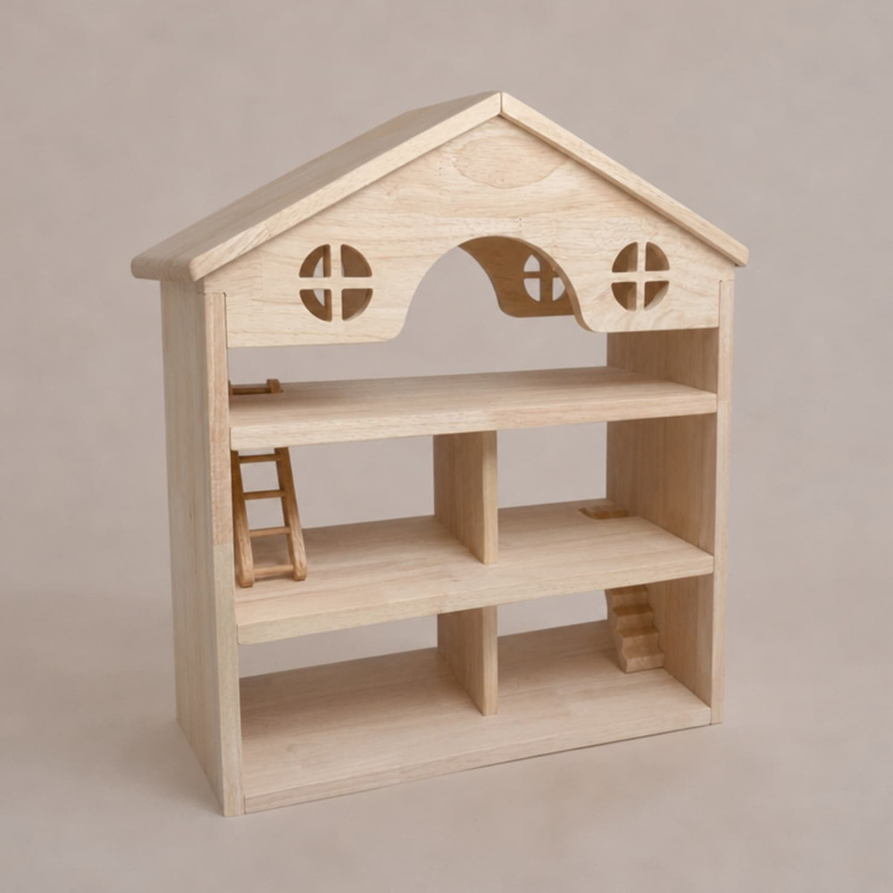 Qtoys Classic Wooden Dollhouse 4