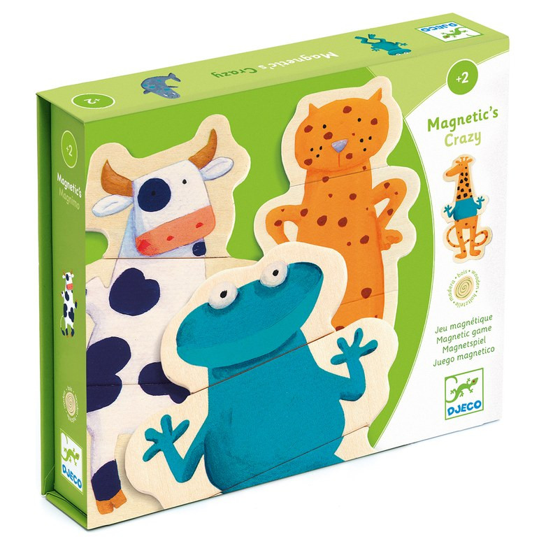 Djeco Wooden Magnetic Crazy Animals Set - image 5