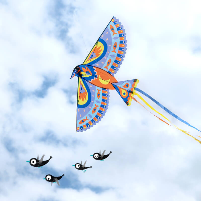 Djeco Maxi Bird Kite in flight
