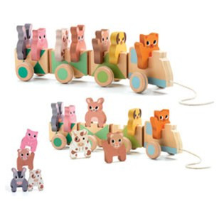 Djeco Trainimo Farm Wooden Train - image 4