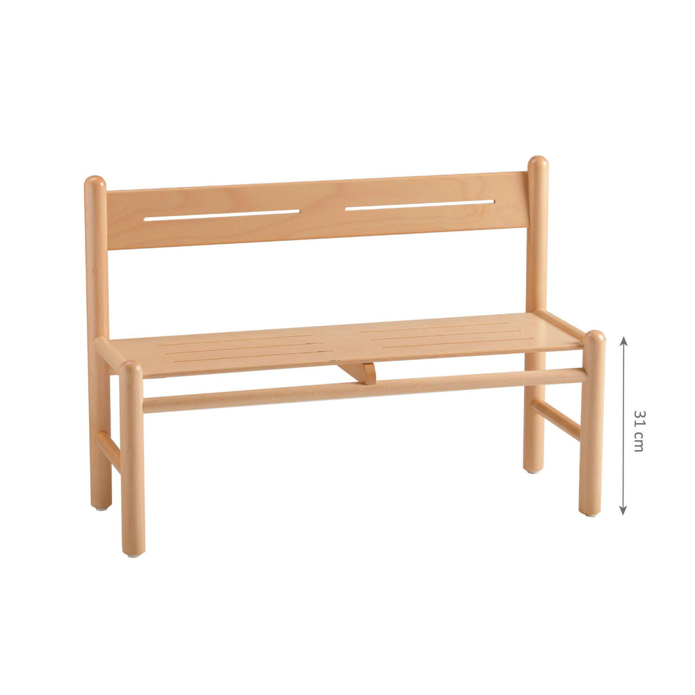 GAM Montessori Bench With Backrest Measurements