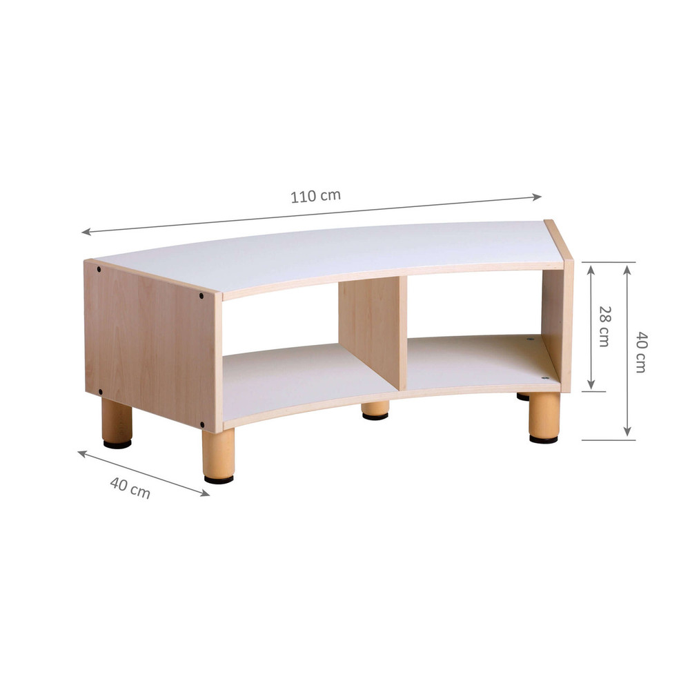 Montessori Curved 1 Tier Open Shelf