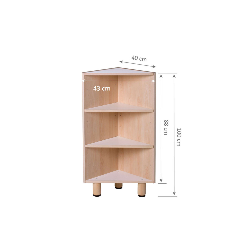 Montessori 3 Tier Corner Shelf