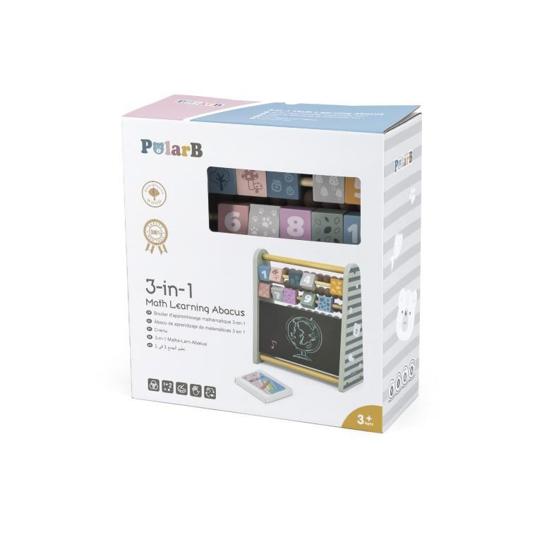 PolarB 3-in-1 Math Learning Abacus Box
